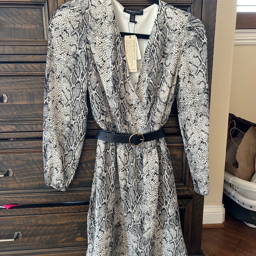 BANANA REPUBLIC Flounce Fit-And-Flare Dress